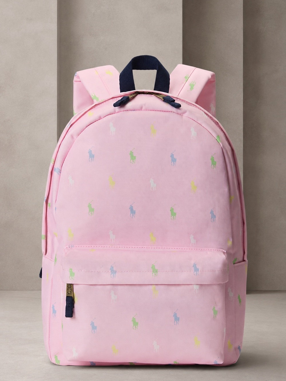 Polo Ralph Lauren Pink Multi Pony School Travel Backpack NWT